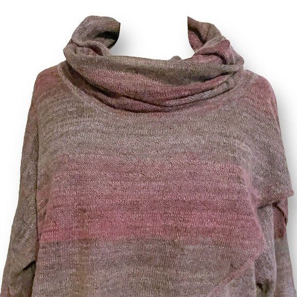 Tempo Paris Womens Sweater Sz Medium Large Purple Gray Ombre Alpaca Wool Boho - Picture 3 of 8